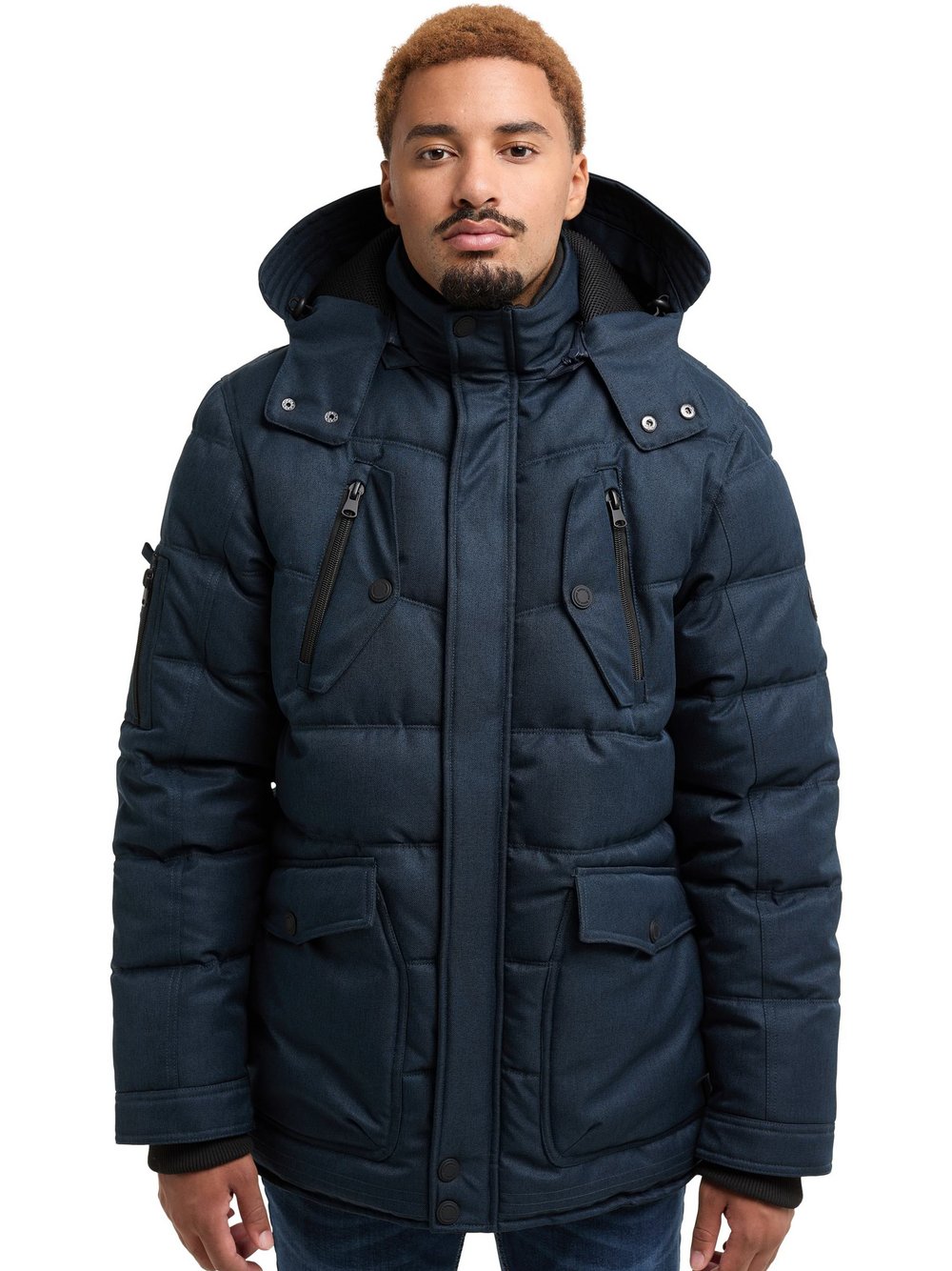 Bruno Banani Winterjacke  Herren blau meliert, XXXL
