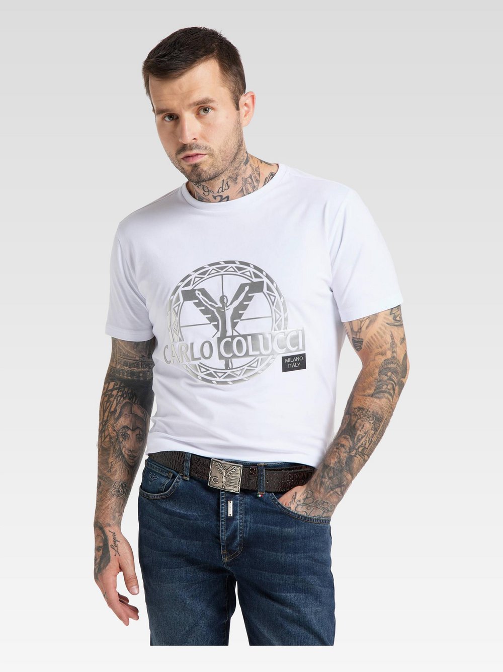 Thumbnail - Carlo Colucci Ledergürtel Herren braun, 95