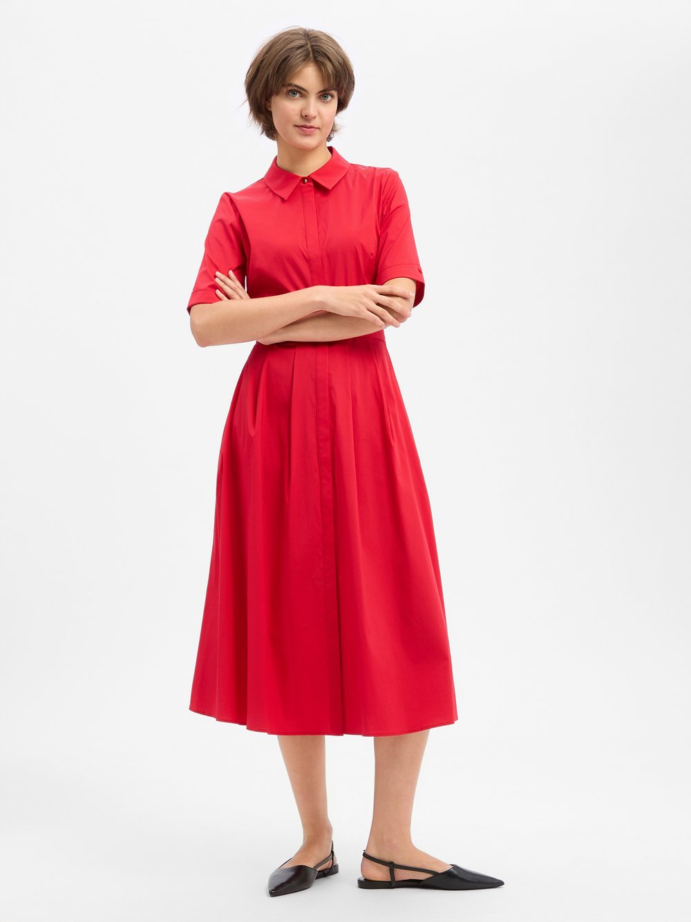 Thumbnail - JOOP! Blusenkleid Damen Baumwolle rot, 36