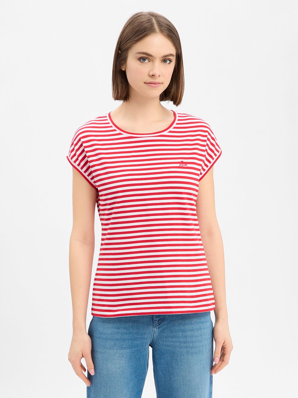 JOOP! T-Shirt Damen Jersey rot gestreift, 42