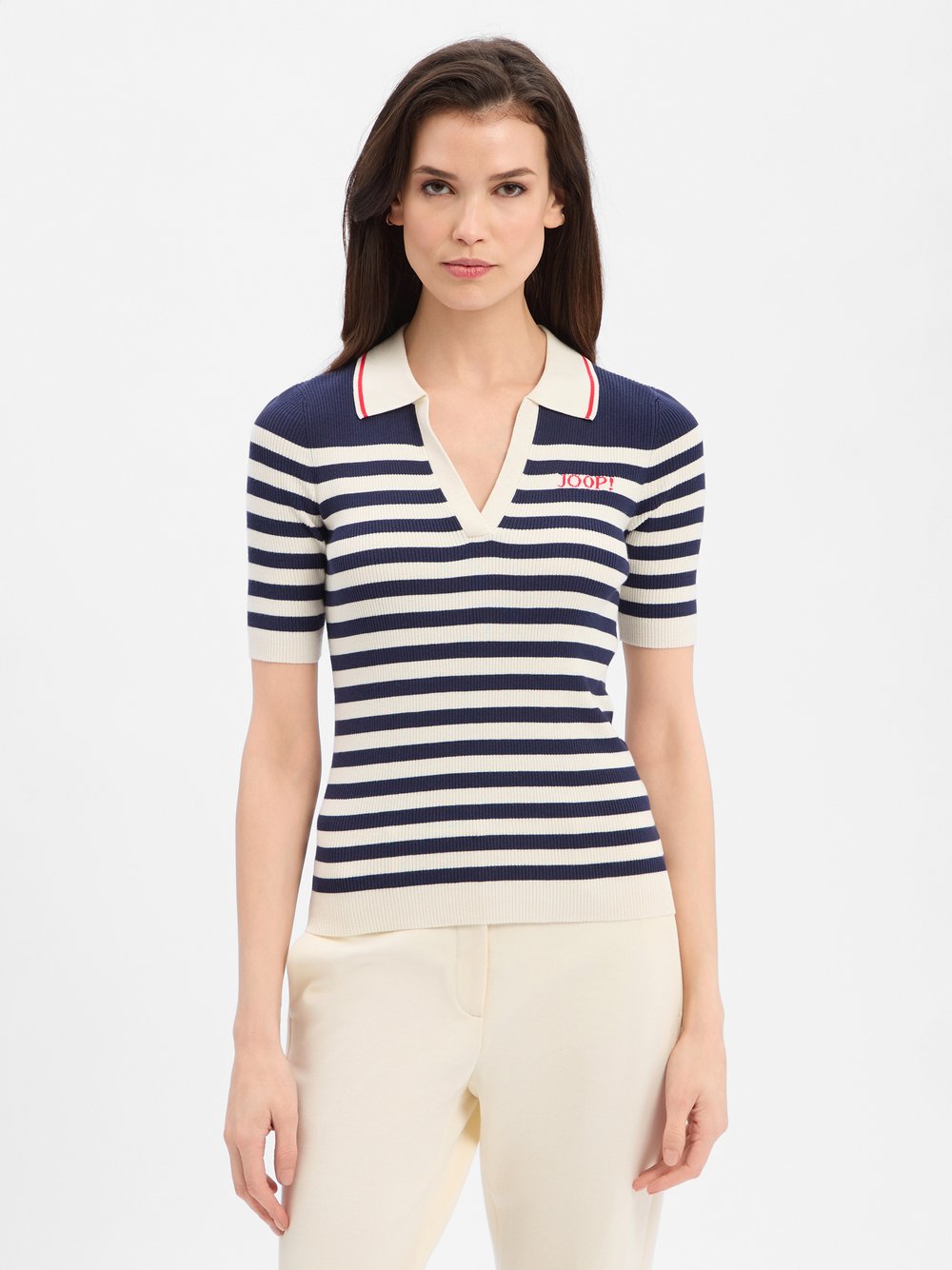 Thumbnail - JOOP! Strickshirt Damen Viskose blau gestreift, 36