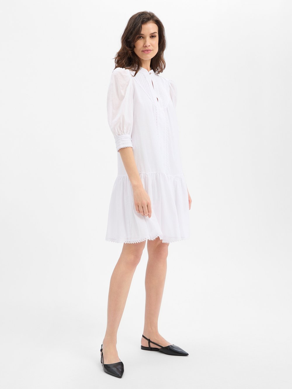 JOOP! Sommerkleid Damen Baumwolle weiß, 42