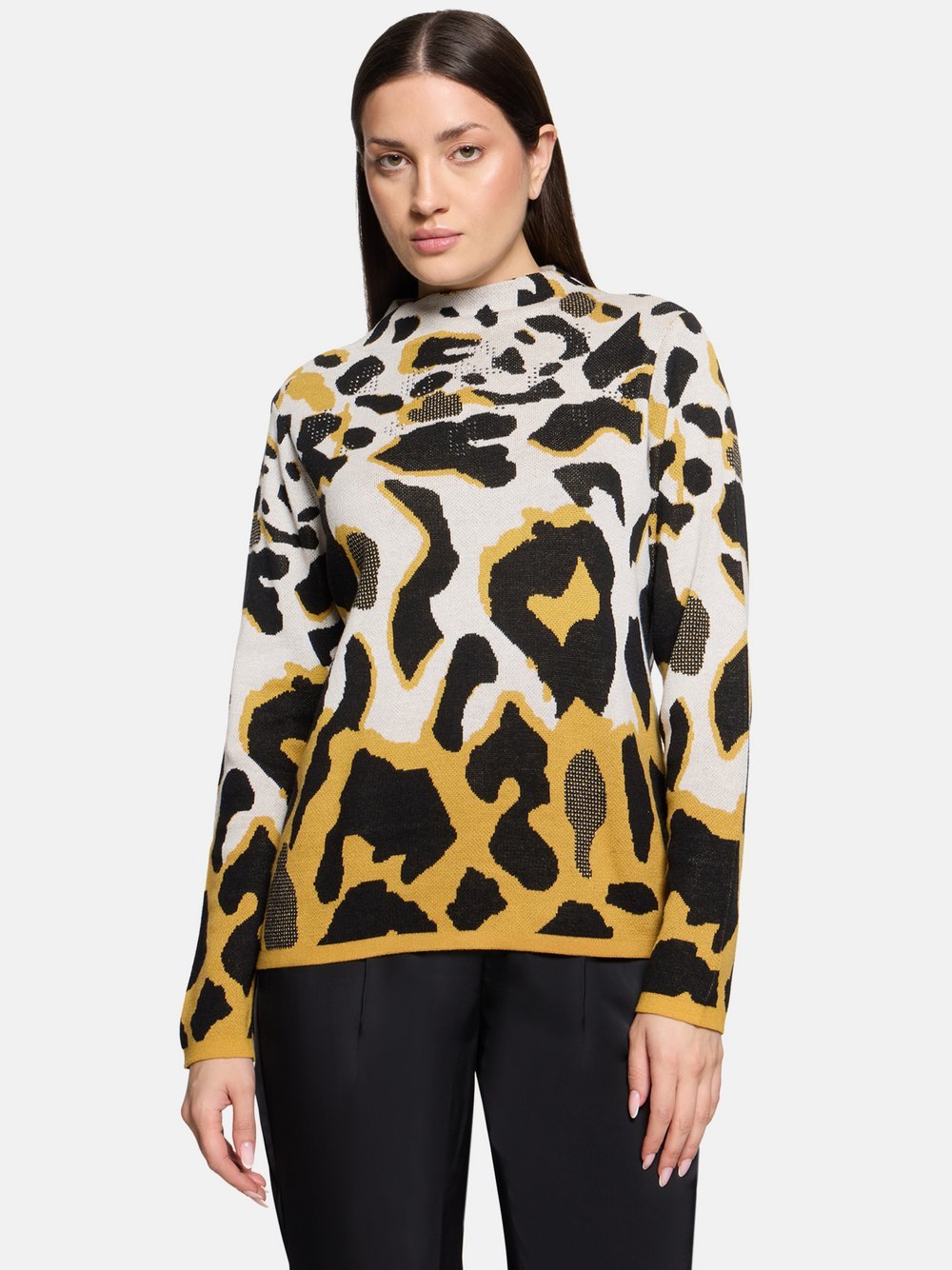 Betty Barclay Strickpullover Damen Baumwolle beige gemustert, 42