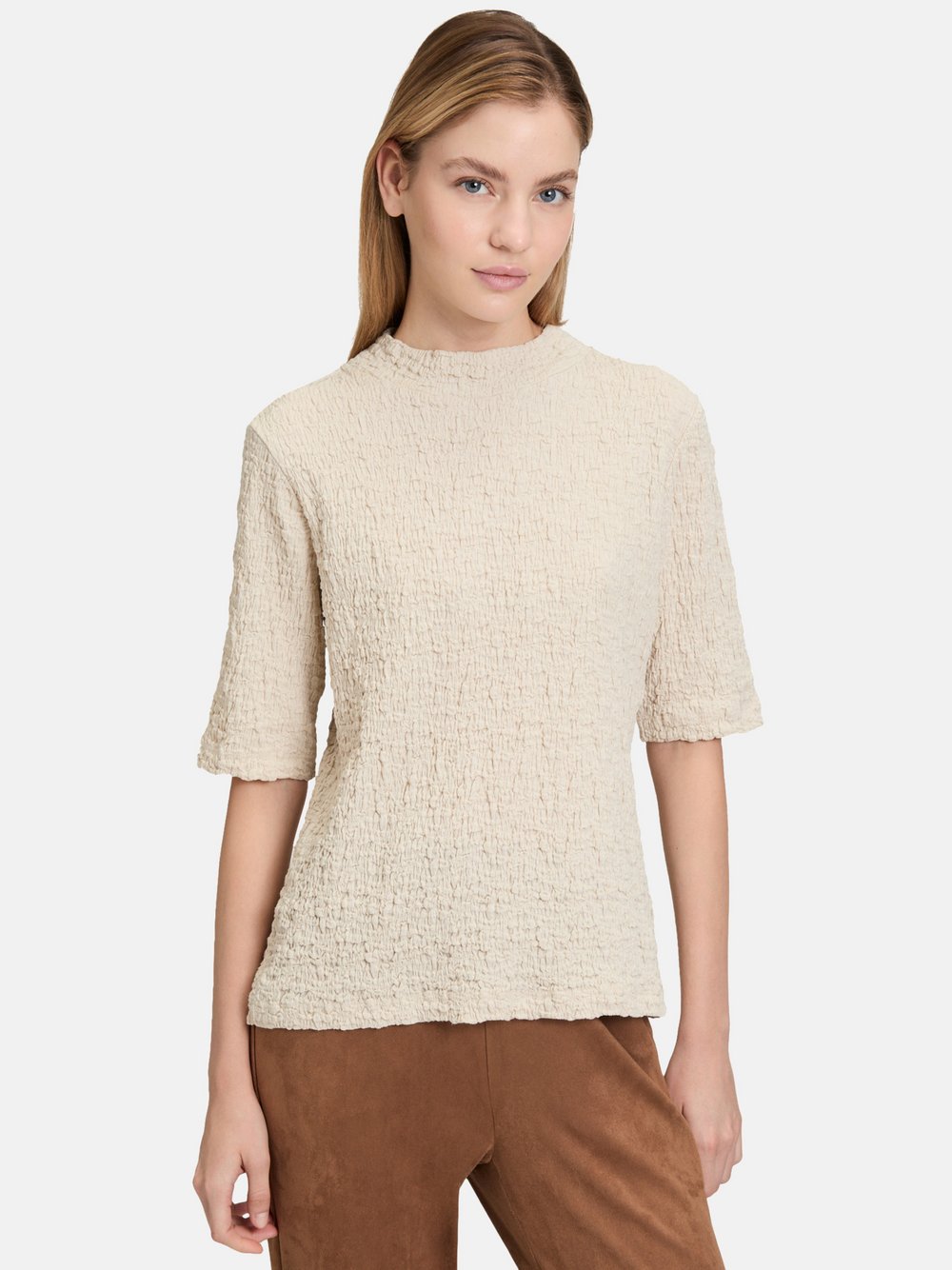 Betty Barclay Strukturshirt Damen Baumwolle beige, 42