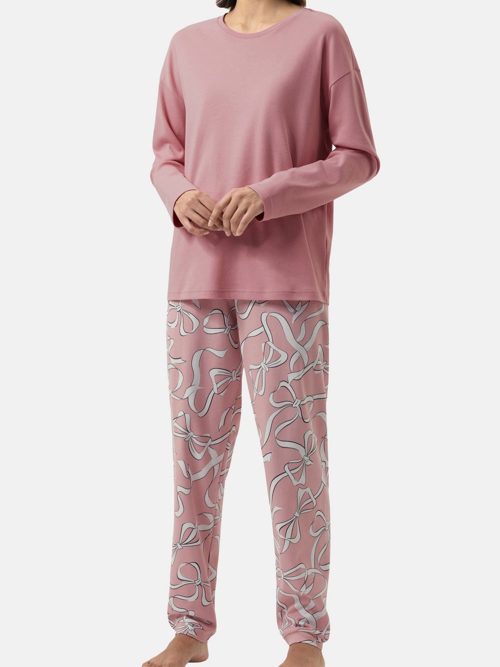 Mey Schlafanzug Damen Baumwolle rosa gemustert, 46