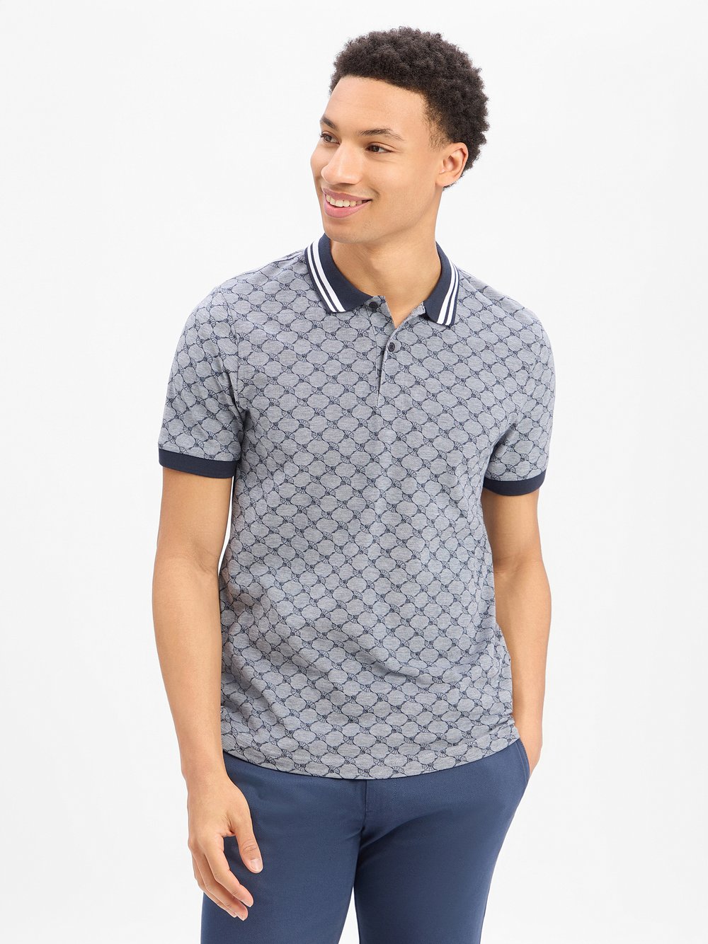 Thumbnail - JOOP! Poloshirt Herren Baumwolle (100%) mehrfarbig gemustert, L