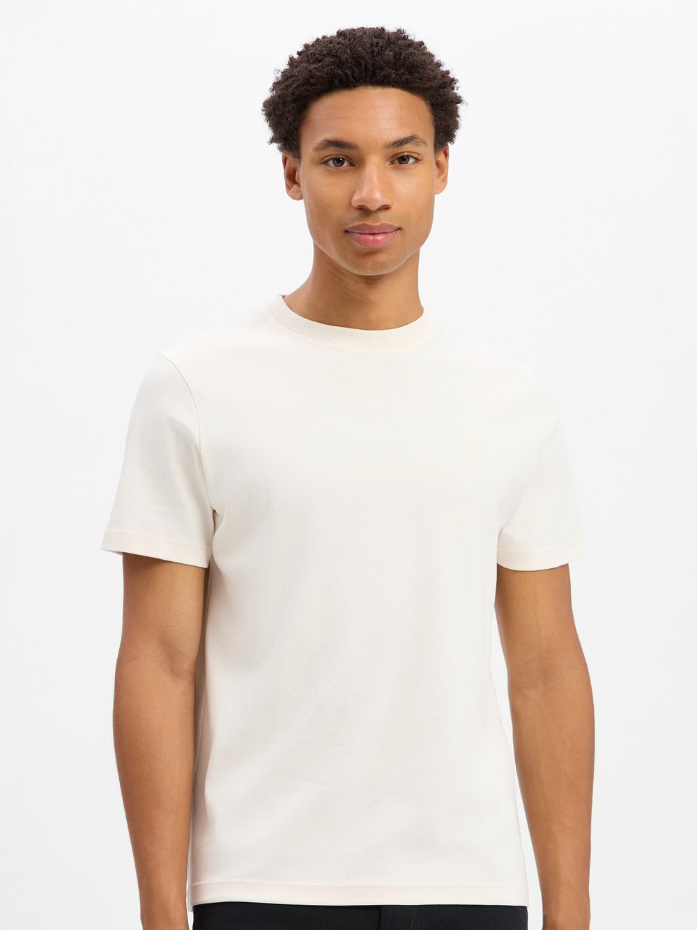 VAN GRAAF Joop! Herren Ecru T-Shirt Baumwolle Beige, Extra Groß