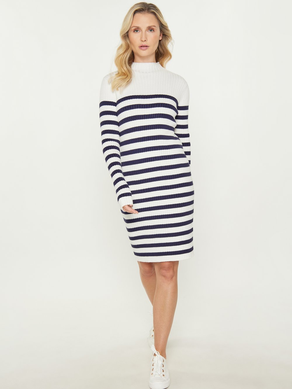 Usha Kleid Damen Viskose mehrfarbig gestreift, XL/XXL