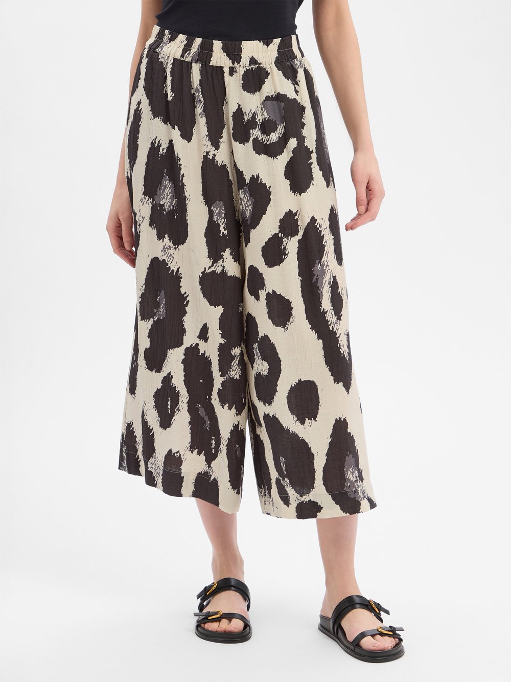 Msch Copenhagen Stoffhose Damen grau gemustert, M