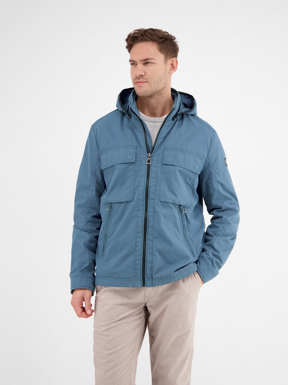 LERROS Outdoorjacke Herren Baumwolle blau, L