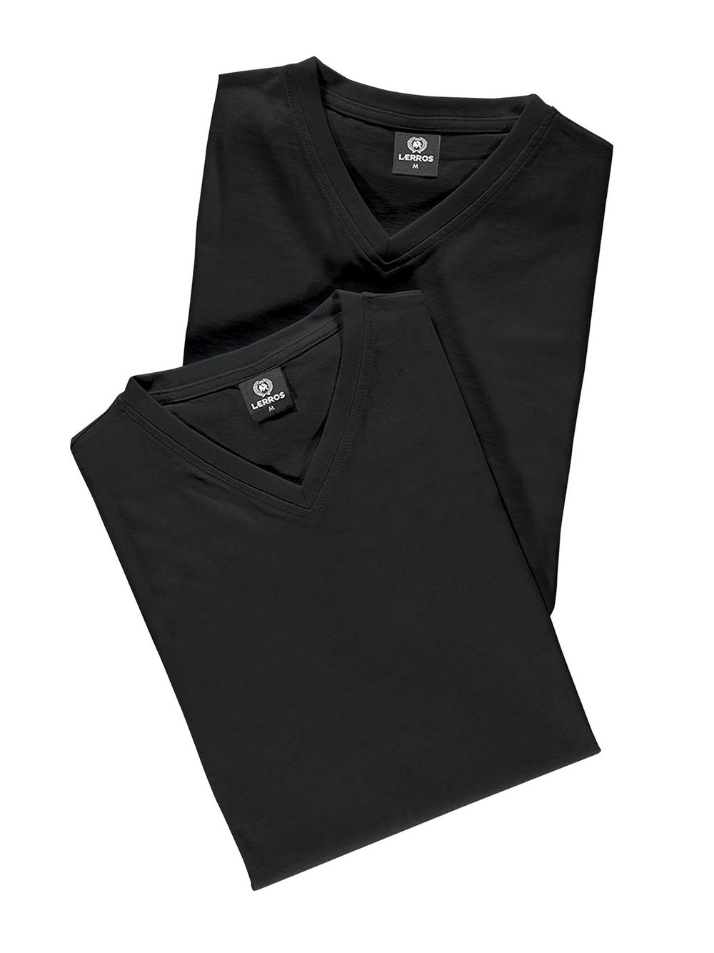 LERROS T-Shirt Doppelpack Herren Baumwolle schwarz, XXL