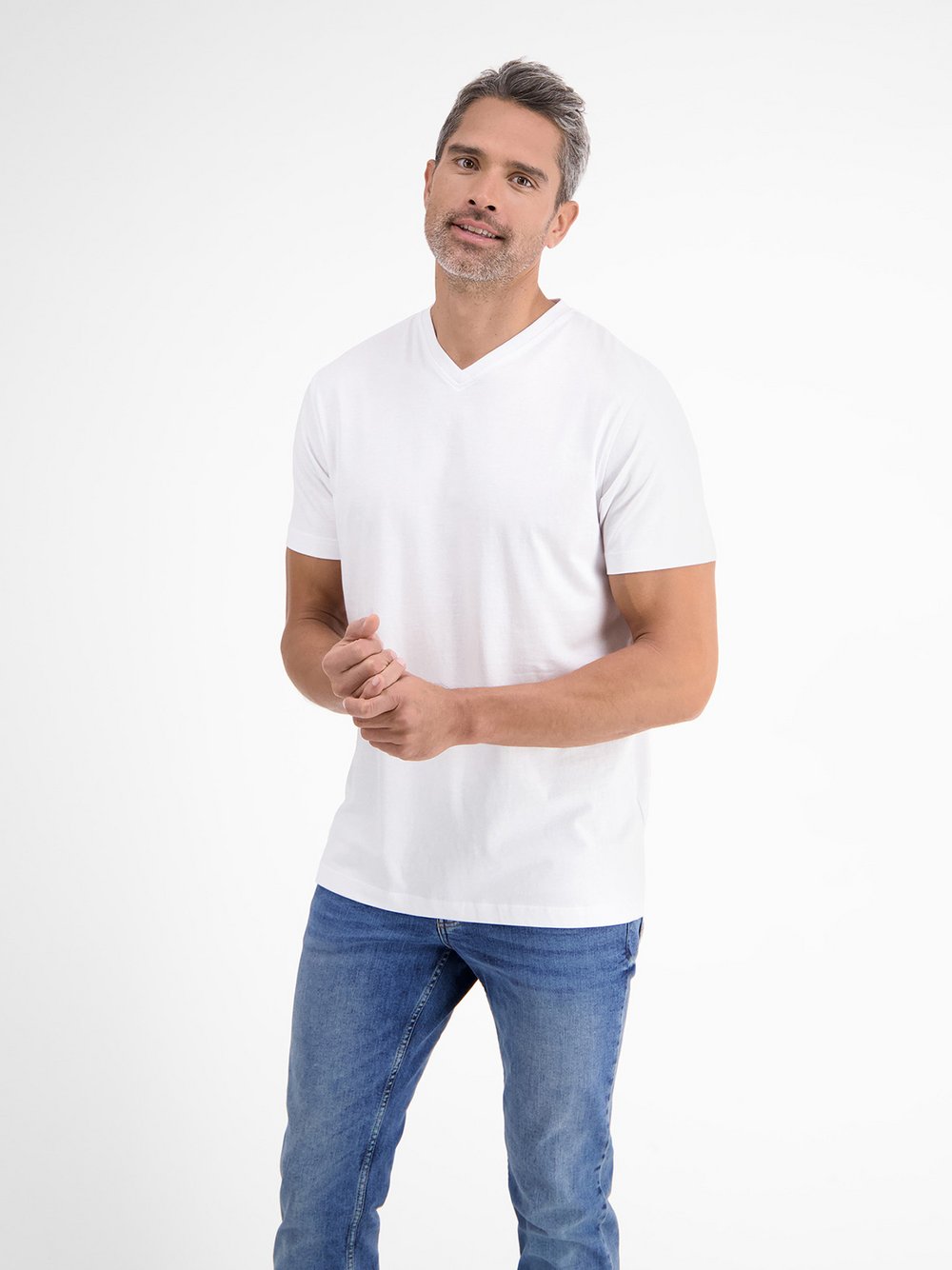 Thumbnail - LERROS T-Shirt Doppelpack Herren Baumwolle weiß, L