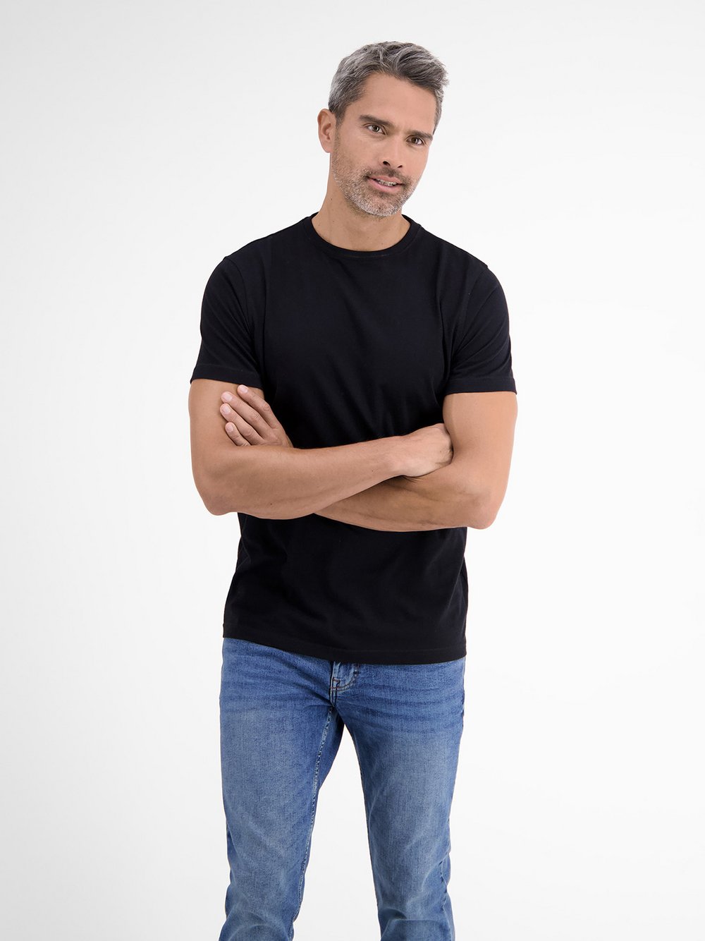 LERROS T-Shirt Doppelpack Herren Baumwolle schwarz, XL