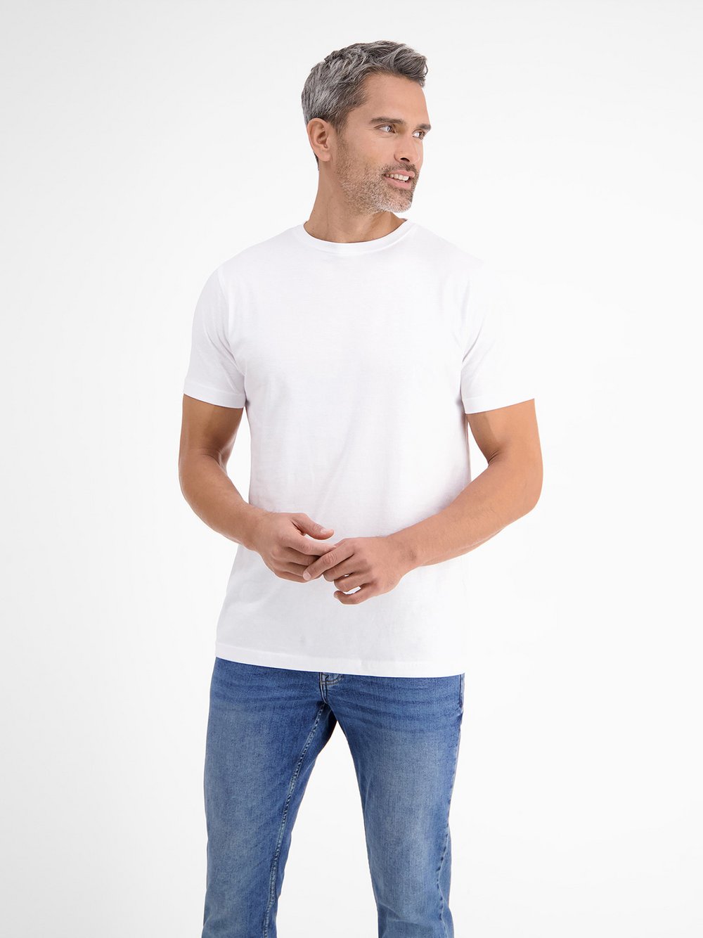 Thumbnail - LERROS T-Shirt Doppelpack Herren Baumwolle weiß, XL