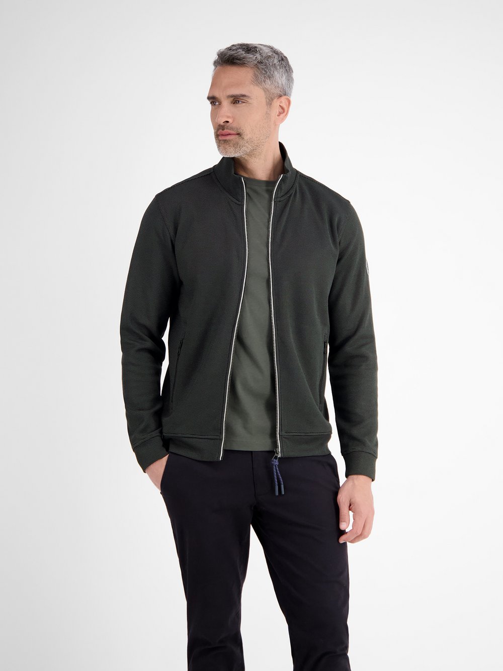 LERROS Sweatjacke Herren Baumwolle schwarz, L