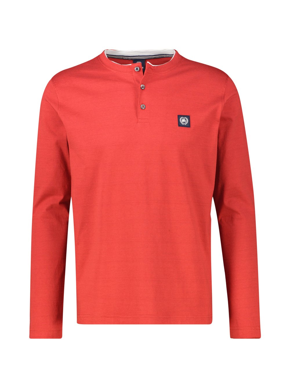LERROS Henleyshirt Herren Baumwolle rot, 5XL