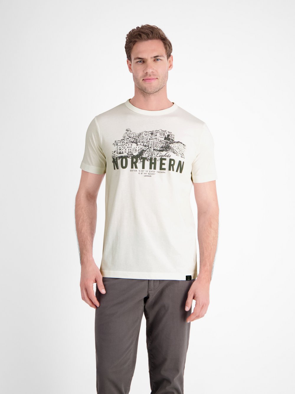 LERROS T-Shirt Herren Baumwolle weiß, S
