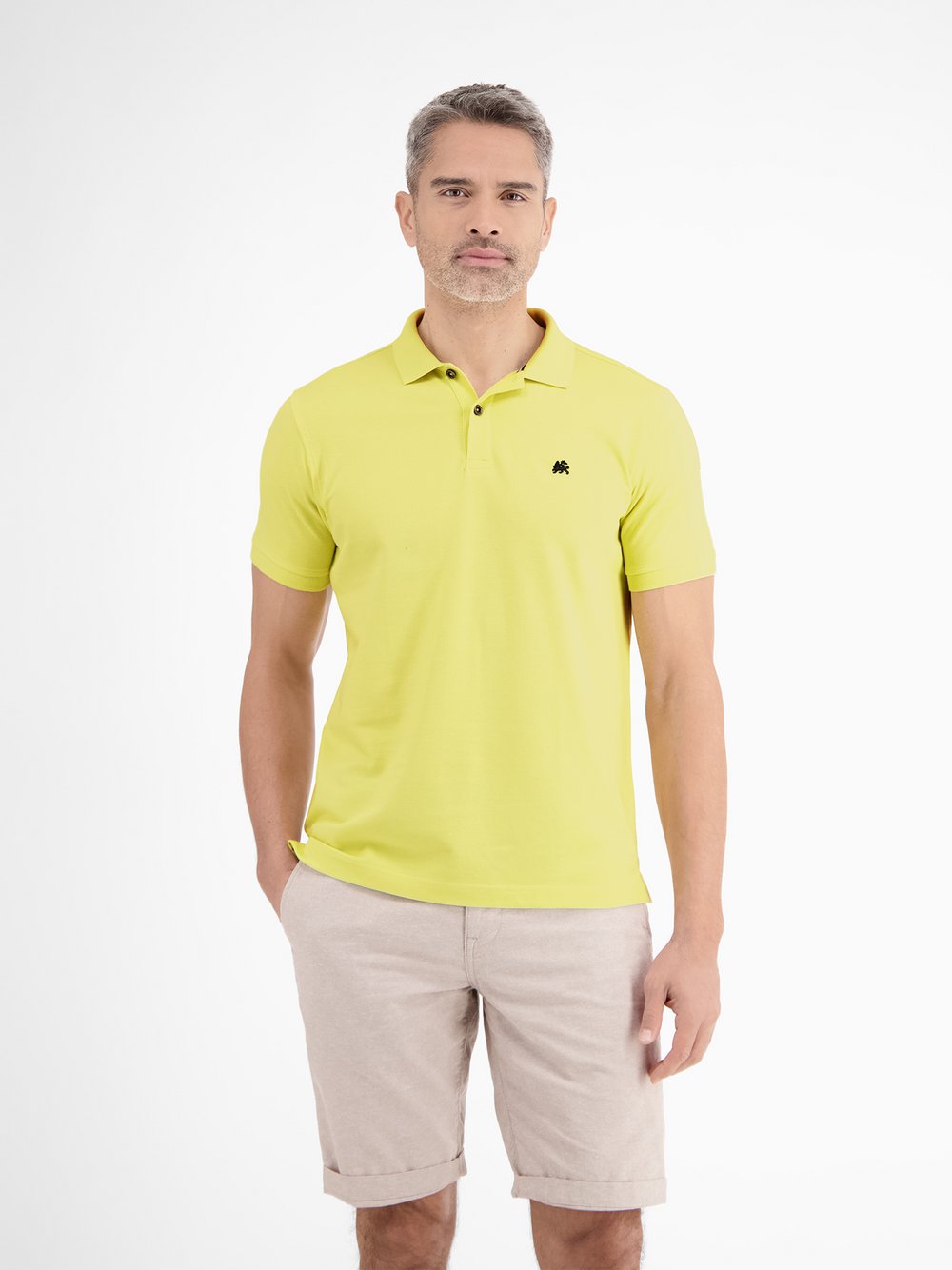 LERROS Poloshirt Herren Baumwolle gelb, S