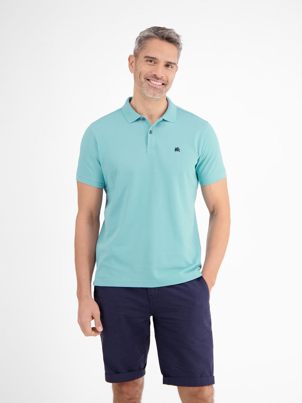 LERROS Poloshirt Herren Baumwolle blau, XL