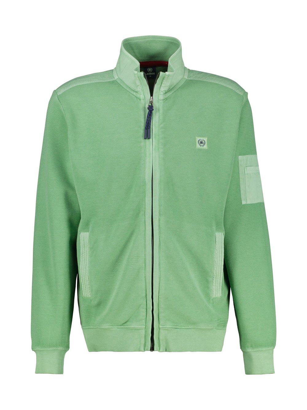 LERROS Sweatjacke Herren Baumwolle grün gemustert, M