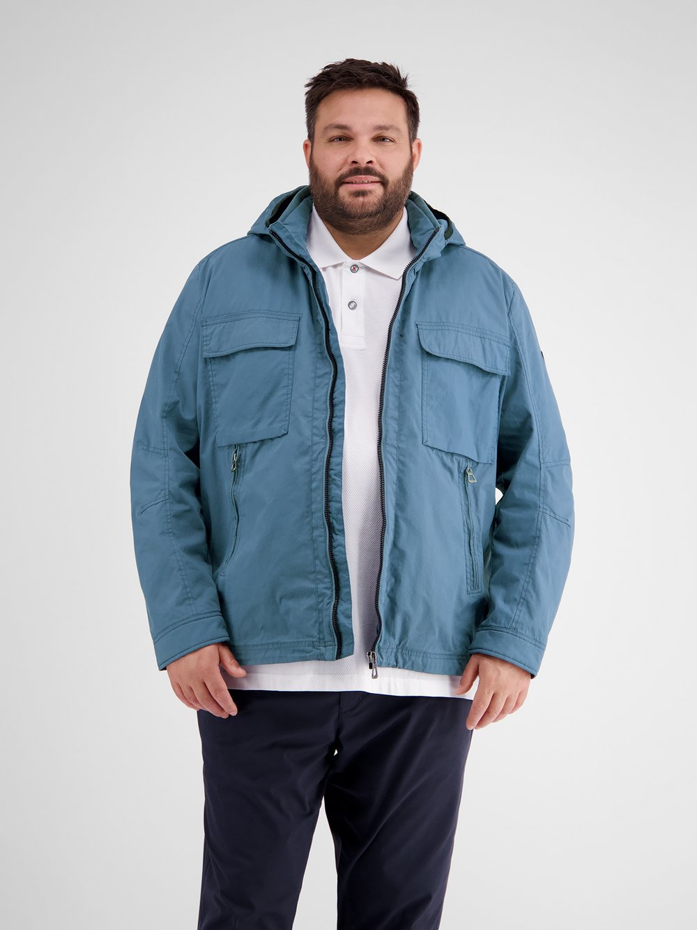 LERROS Outdoorjacke Herren Baumwolle blau, 4XL