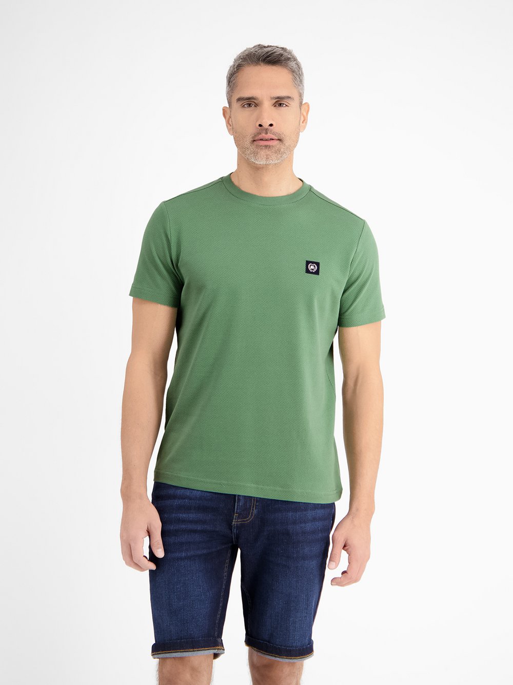 LERROS T-Shirt Herren Baumwolle grün, S