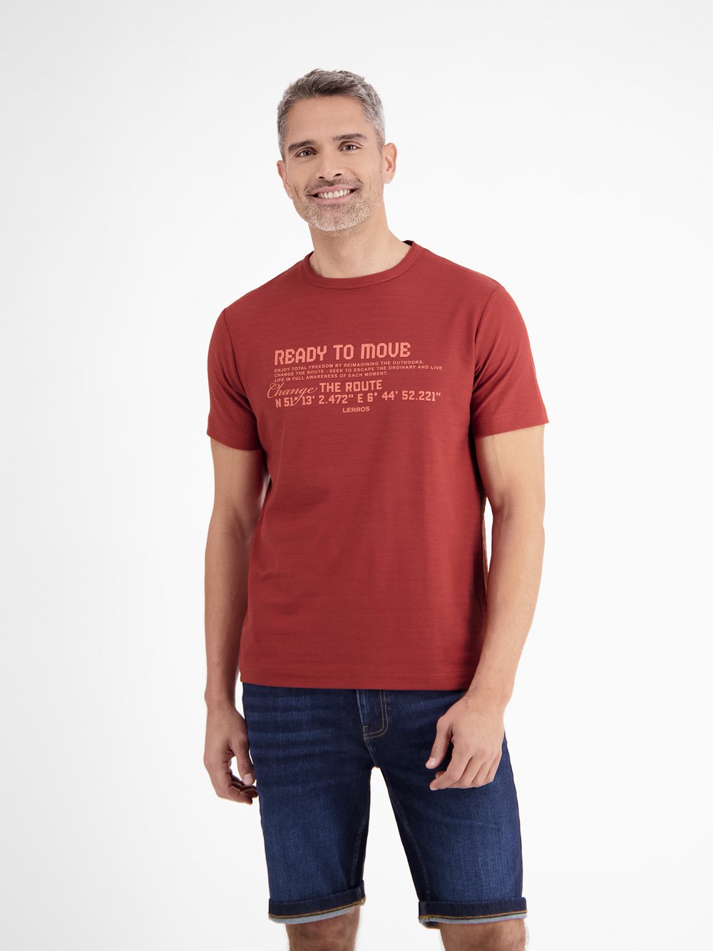 LERROS T-Shirt Herren Baumwolle rosa, M