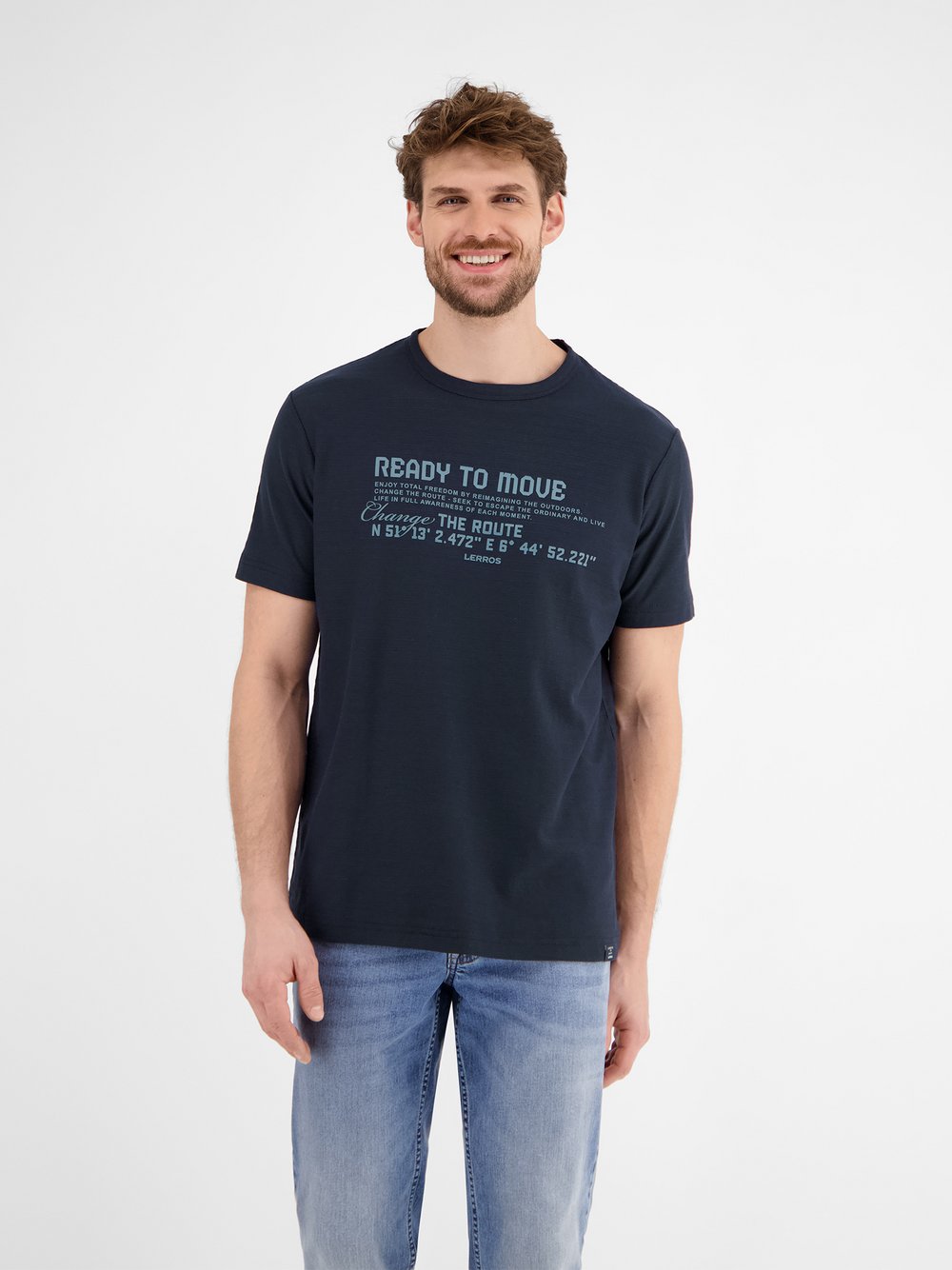 Thumbnail - LERROS T-Shirt Herren Baumwolle blau, S