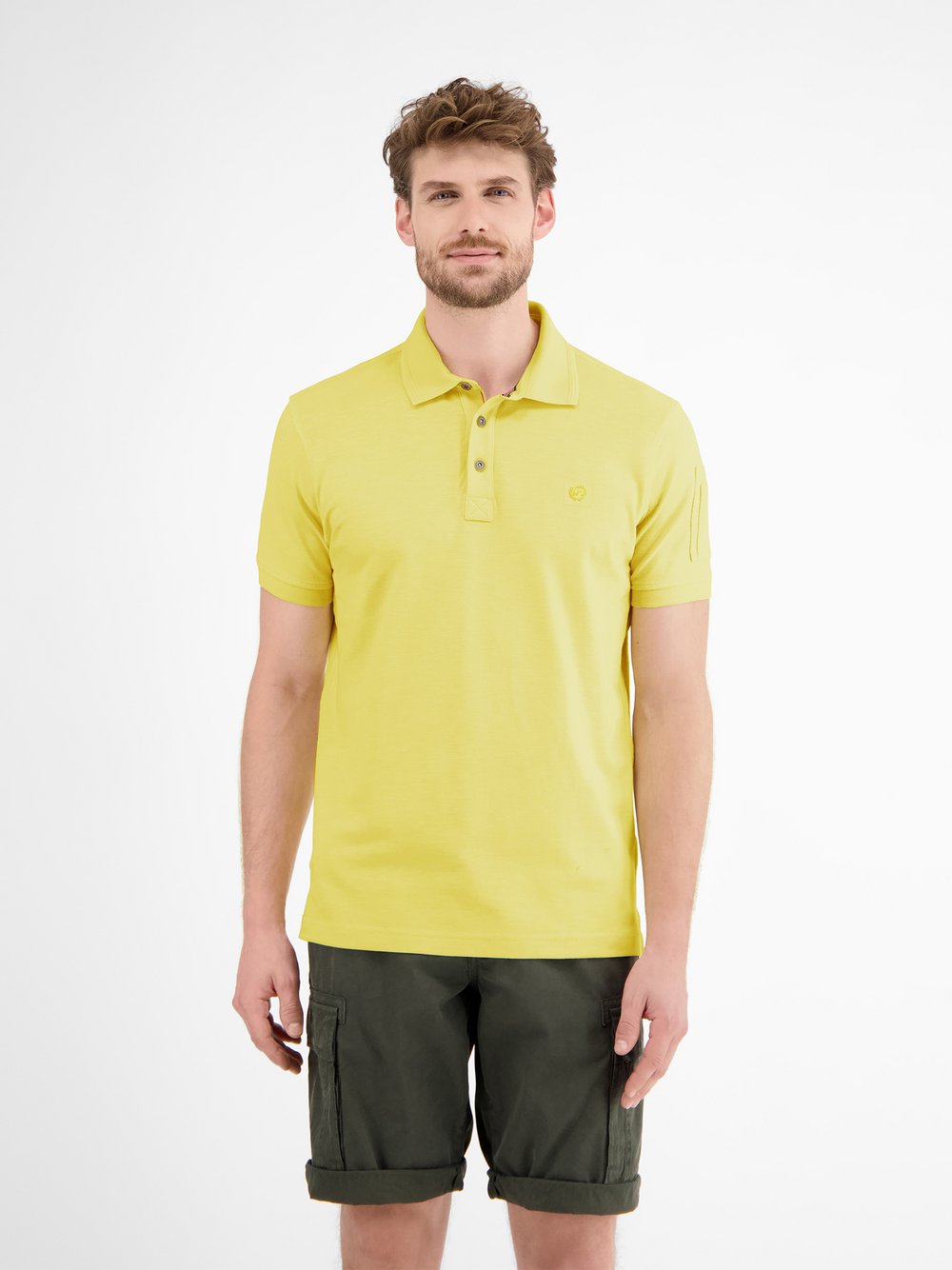 LERROS Poloshirt Herren Baumwolle gelb, XXL