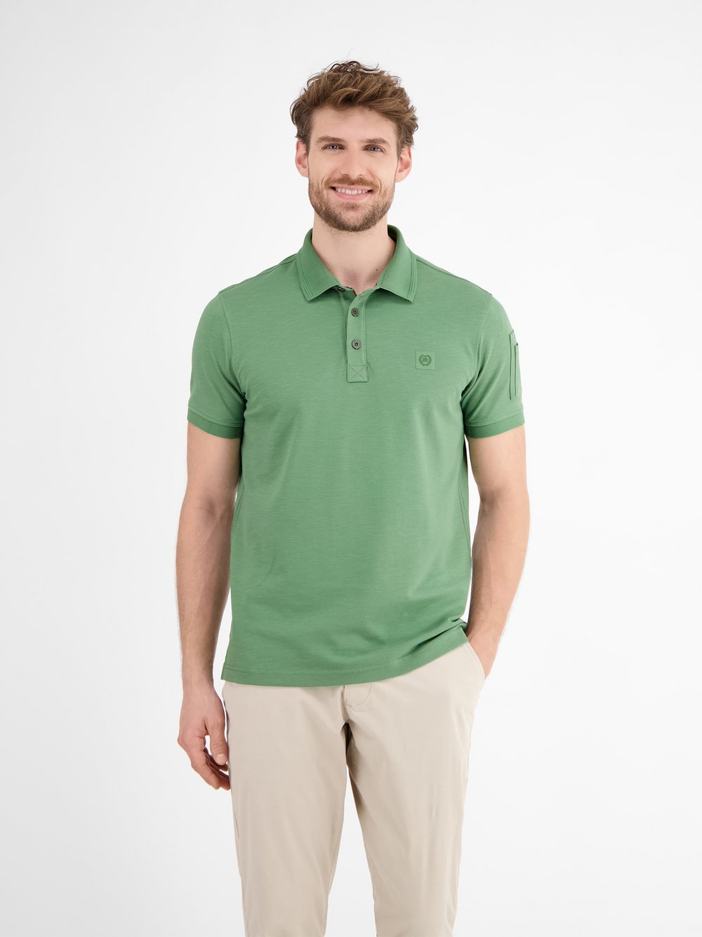 LERROS Poloshirt Herren Baumwolle grün, XXXL