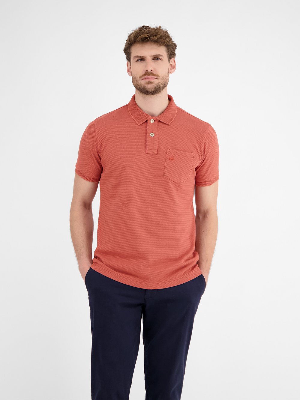 LERROS Poloshirt Herren Baumwolle rosa, XXL