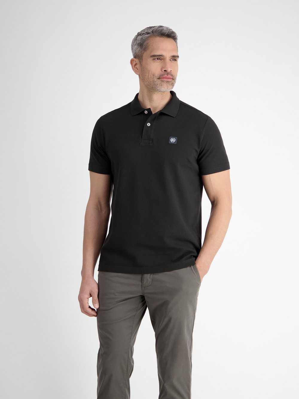 LERROS Poloshirt Herren Baumwolle schwarz, M