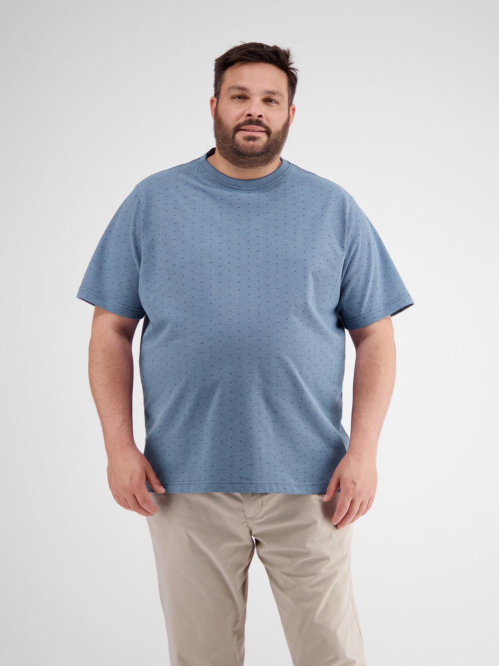 LERROS T-Shirt Herren Baumwolle blau, 5XL