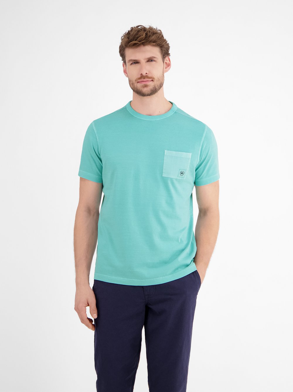 LERROS T-Shirt Herren Baumwolle blau, XL