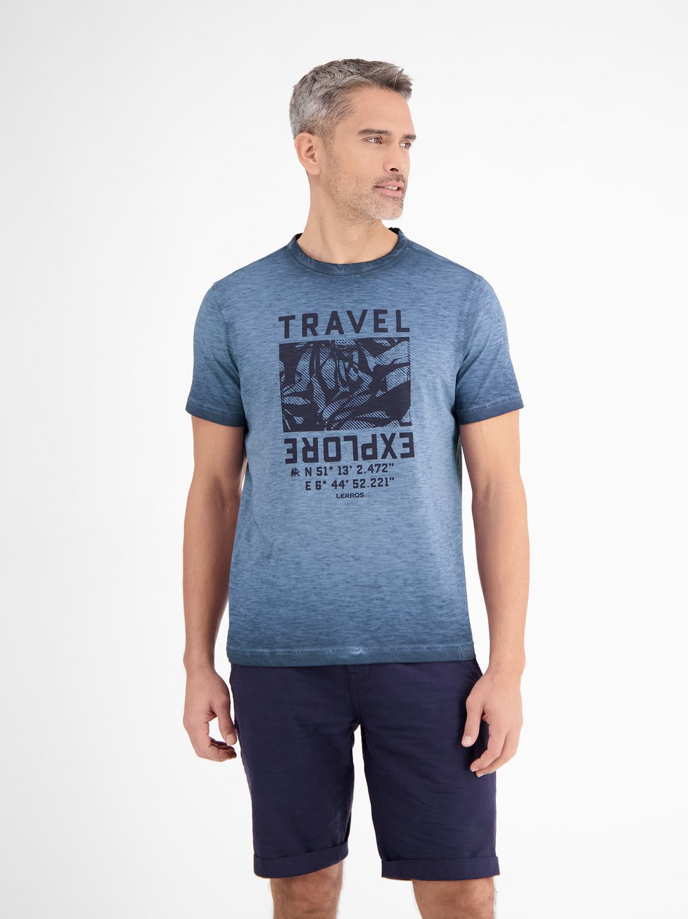 Thumbnail - LERROS T-Shirt Herren Baumwolle blau, S