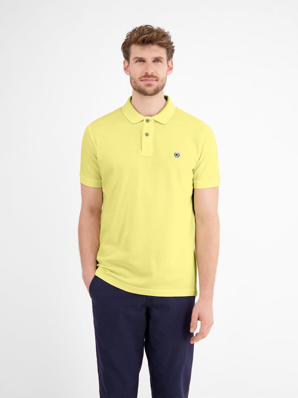 LERROS Poloshirt Herren Baumwolle gelb, S