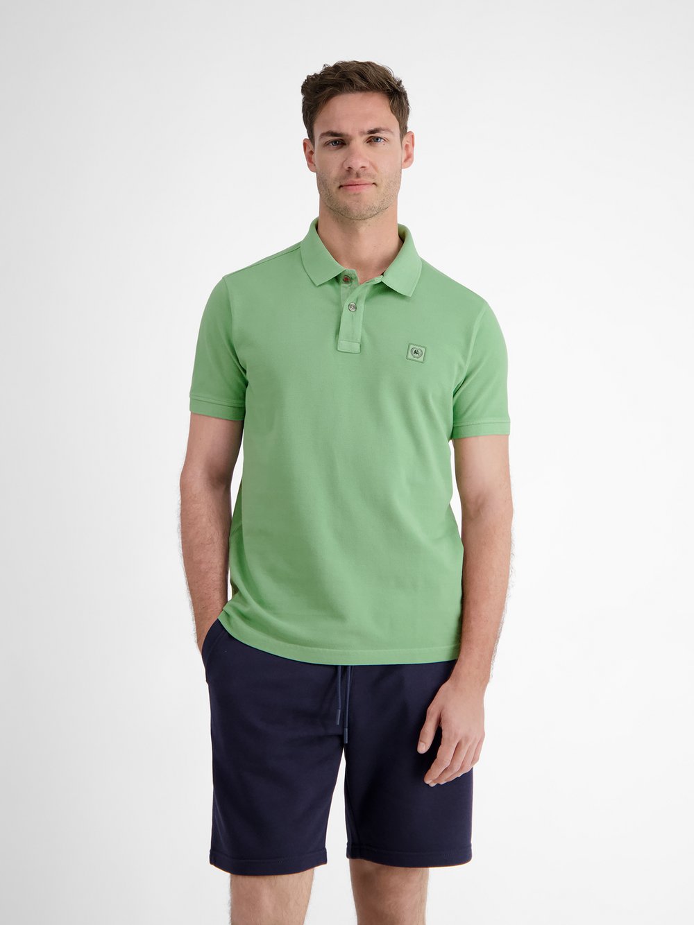 LERROS Poloshirt Herren Baumwolle grün, M