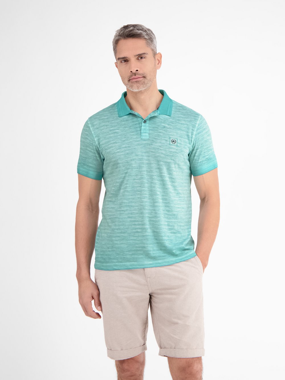 LERROS Poloshirt Herren Baumwolle blau gestreift, XXL