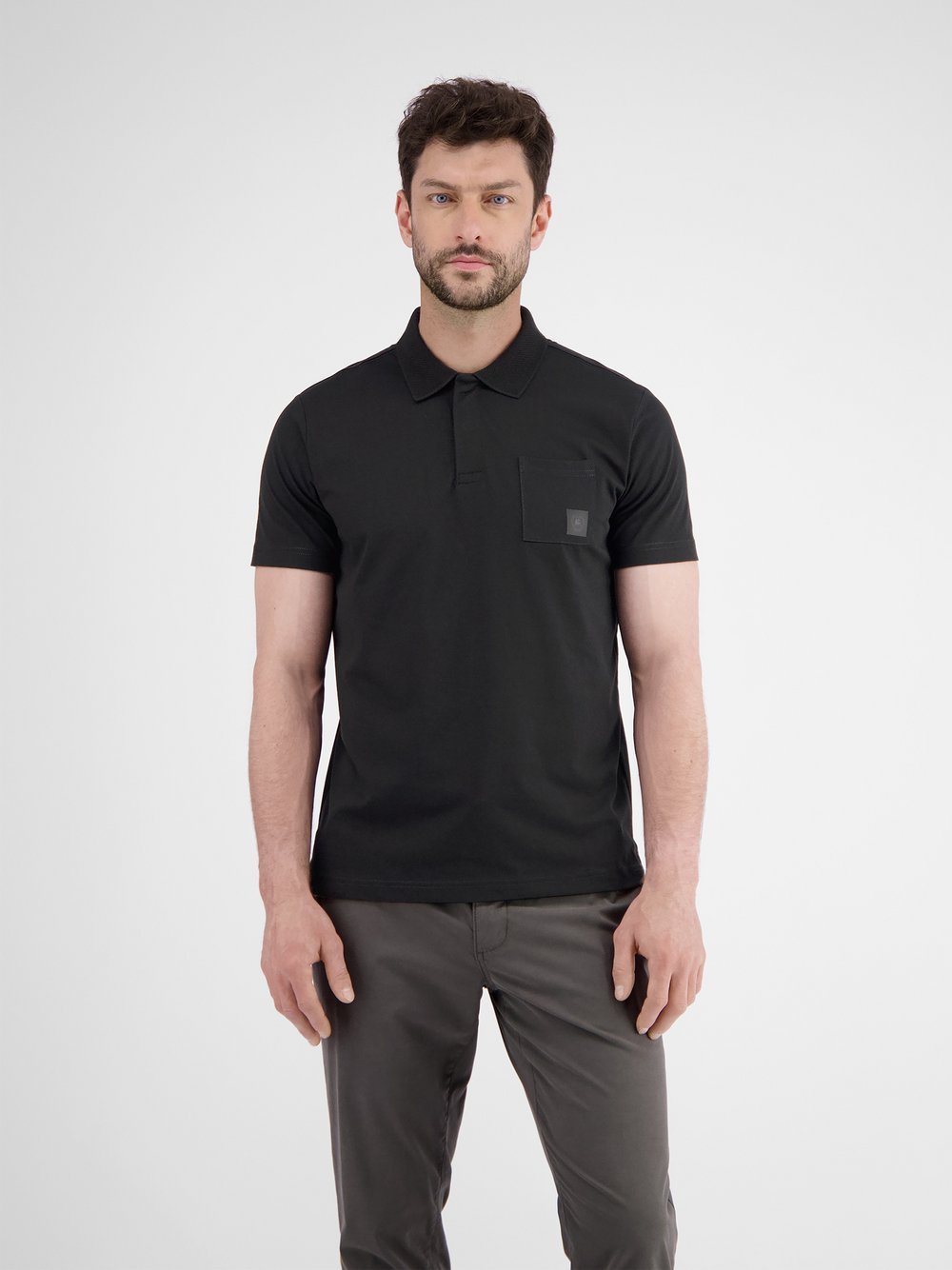 LERROS Poloshirt Herren Baumwolle schwarz, L