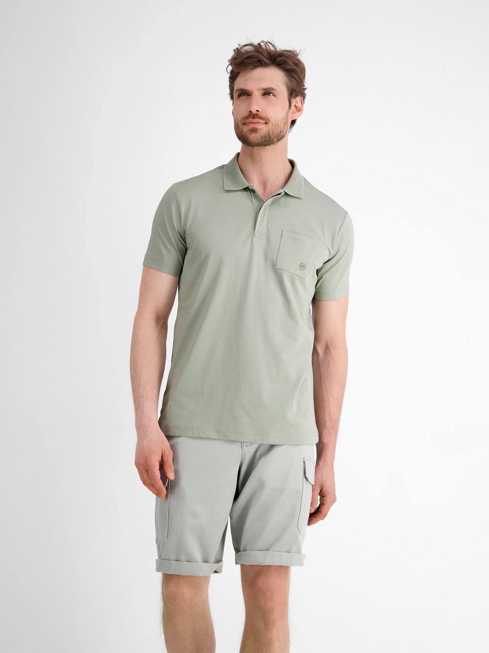 LERROS Poloshirt Herren Baumwolle grün, XXL