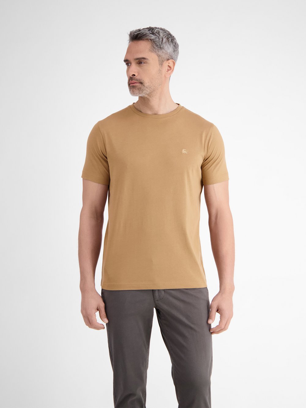 LERROS T-Shirt Herren Baumwolle braun, XXXL