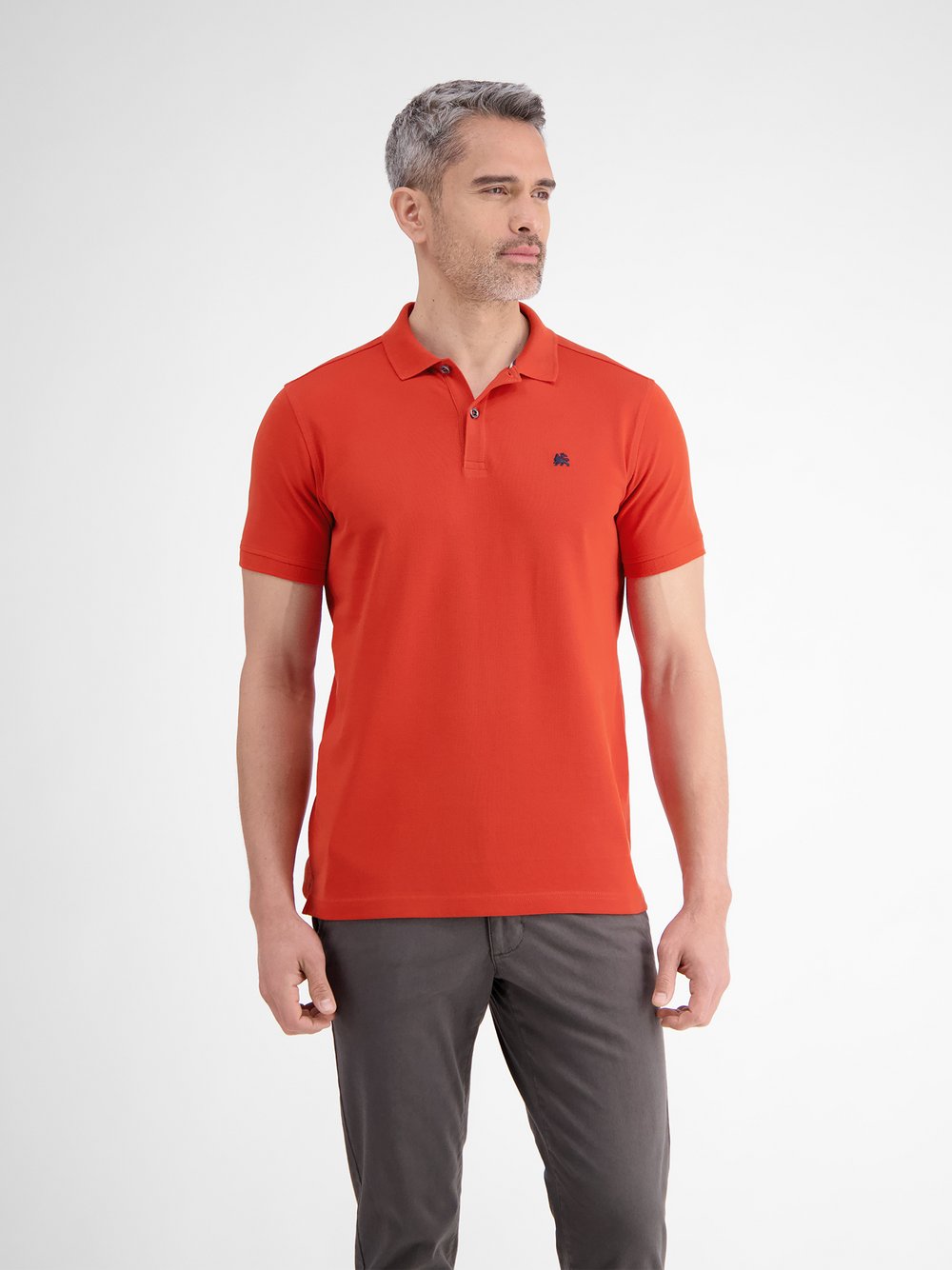 LERROS Poloshirt Herren Baumwolle rot, M