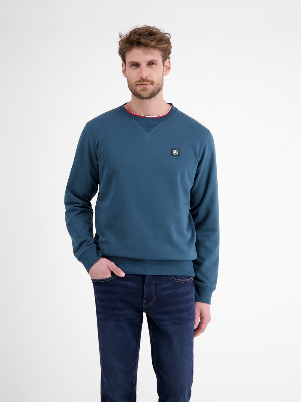LERROS Sweatshirt Herren Baumwolle blau, XXL