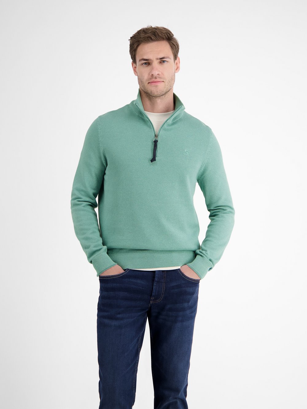 Thumbnail - LERROS Troyer Herren Baumwolle blau, L