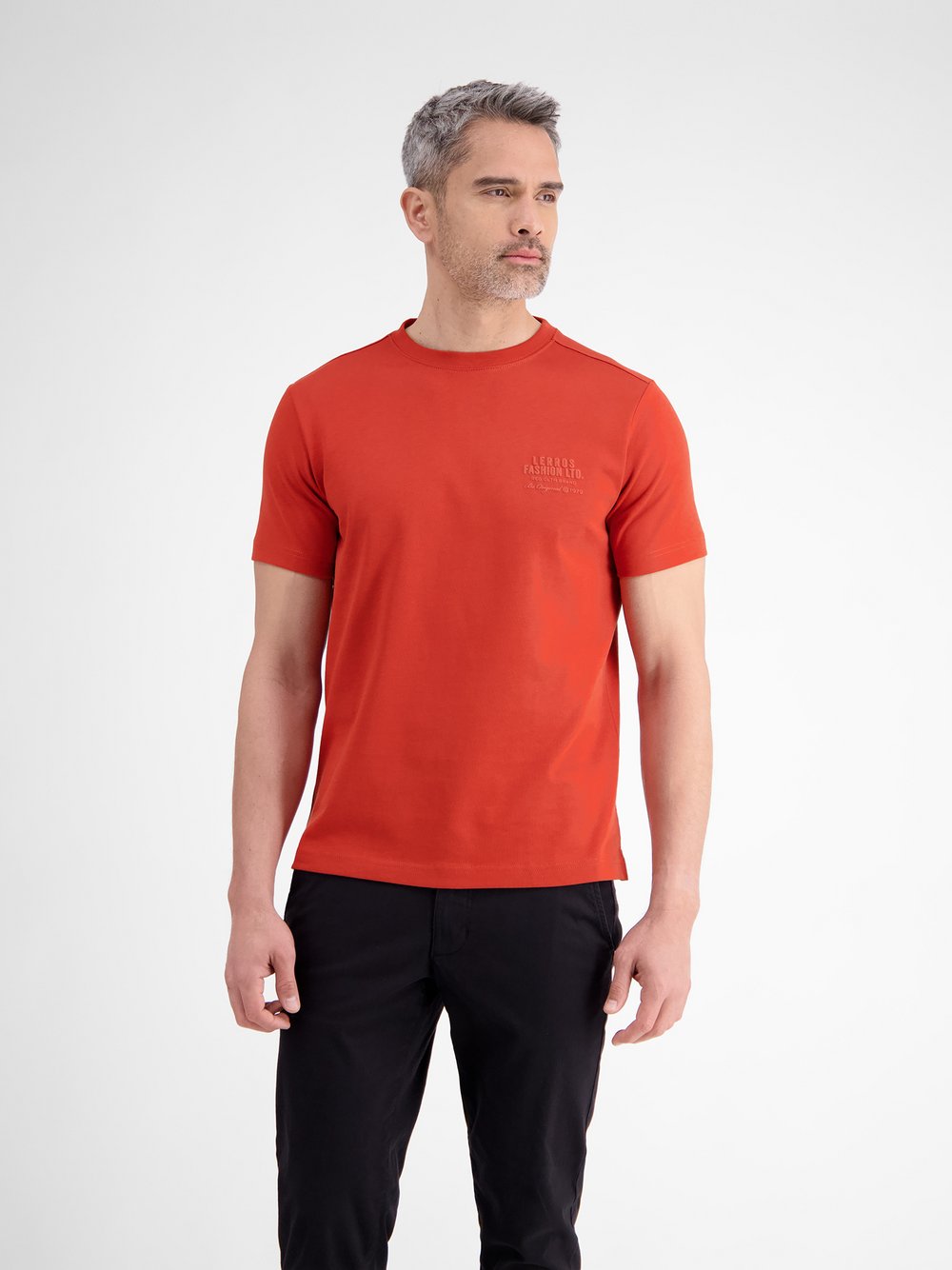 LERROS T-Shirt Herren Baumwolle rot, M