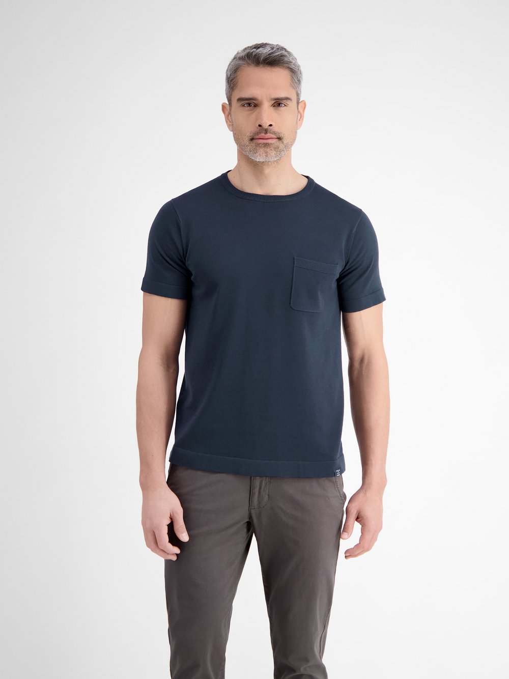 LERROS T-Shirt Herren Baumwolle blau, M