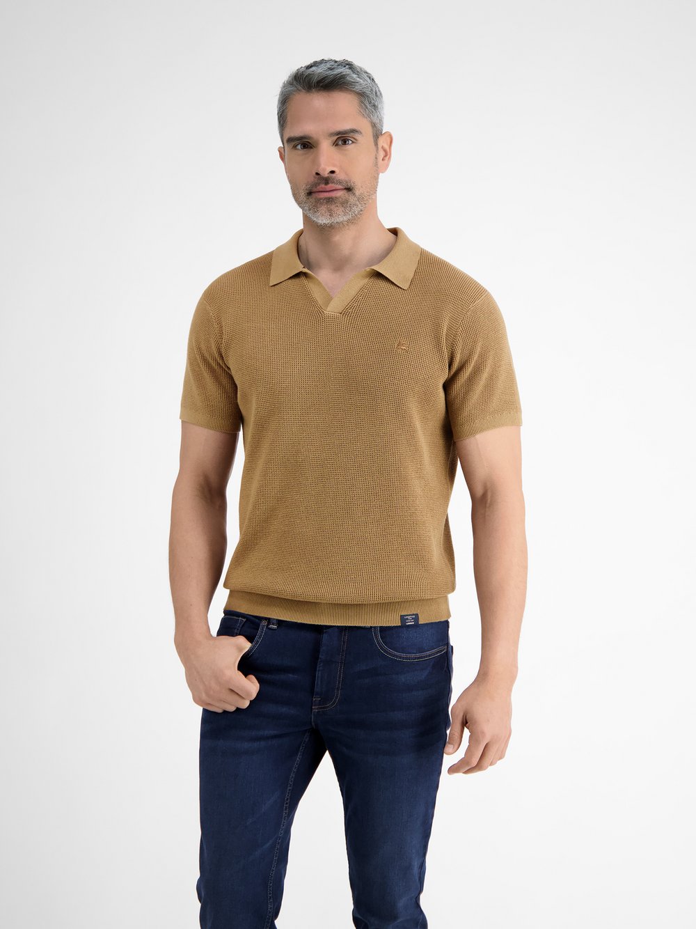 LERROS Poloshirt Herren Baumwolle braun, XXL
