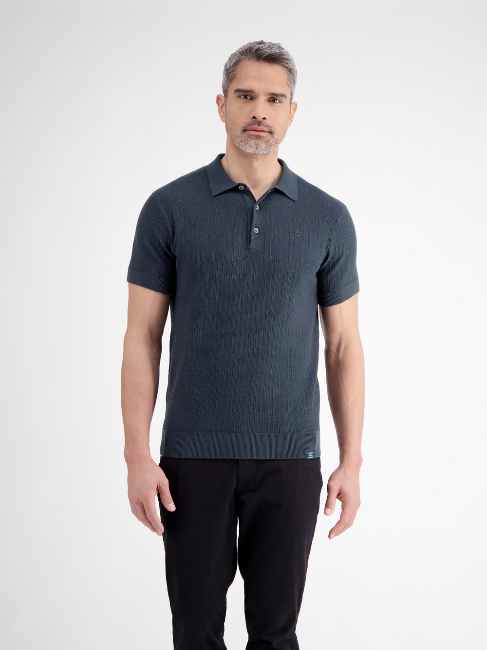 LERROS Poloshirt Herren Baumwolle blau, L