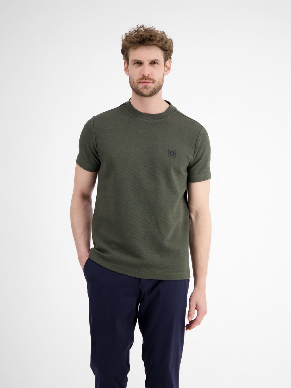 LERROS T-Shirt Herren Baumwolle grün, XXL