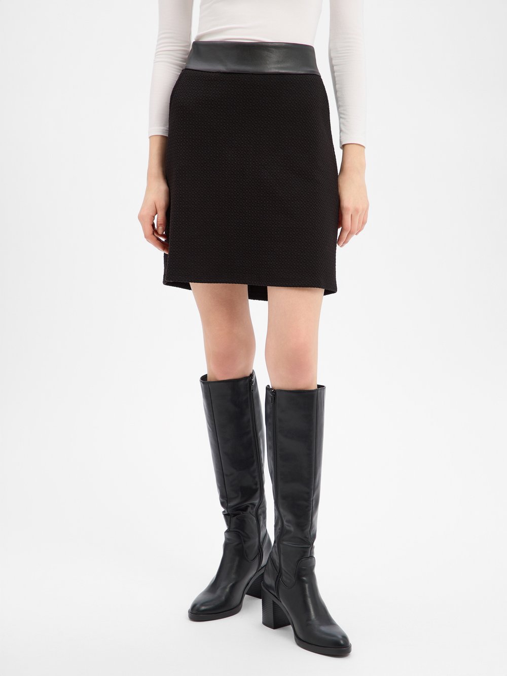 More & More Rock Damen schwarz strukturiert, 36